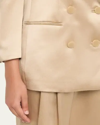 Giorgio Armani Satin Double-Breasted Blazer Jacket | Thumbnail 5 Giorgio Armani Satin Double-Breasted Blazer Jacket | Thumbnail 5