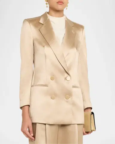 Giorgio Armani Satin Double-Breasted Blazer Jacket | Thumbnail 8 Giorgio Armani Satin Double-Breasted Blazer Jacket | Thumbnail 8