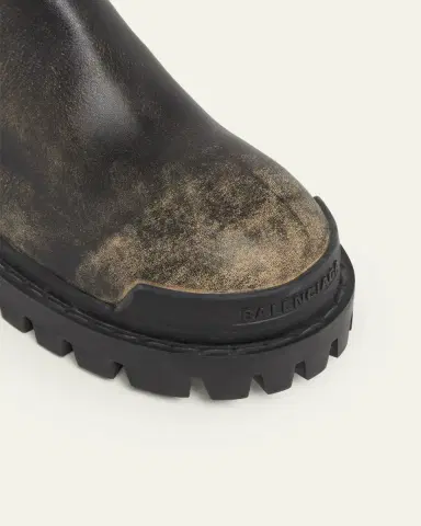 Balenciaga Men's Strike Worn-Out Leather Chelsea Boots | Thumbnail 5 Balenciaga Men's Strike Worn-Out Leather Chelsea Boots | Thumbnail 5