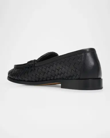 Bottega Veneta Silenzio Intrecciato Leather Loafers | Thumbnail 3 Bottega Veneta Silenzio Intrecciato Leather Loafers | Thumbnail 3