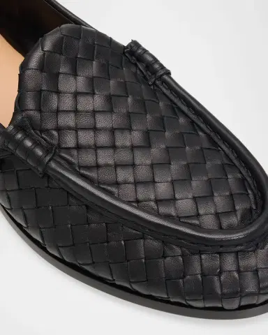 Bottega Veneta Silenzio Intrecciato Leather Loafers | Thumbnail 4 Bottega Veneta Silenzio Intrecciato Leather Loafers | Thumbnail 4
