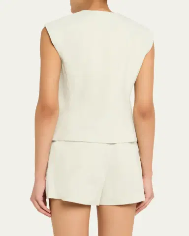 A.L.C. Georgie Linen-Blend Vest | Thumbnail 3 A.L.C. Georgie Linen-Blend Vest | Thumbnail 3