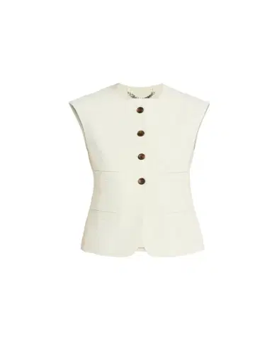 A.L.C. Georgie Linen-Blend Vest | Thumbnail 1 A.L.C. Georgie Linen-Blend Vest | Thumbnail 1