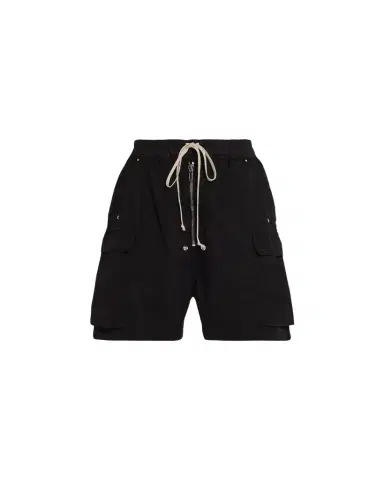 DRKSHDW RICK OWENS Men's Heavy Cotton Drawstring Cargo Shorts | Thumbnail 1 DRKSHDW RICK OWENS Men's Heavy Cotton Drawstring Cargo Shorts | Thumbnail 1