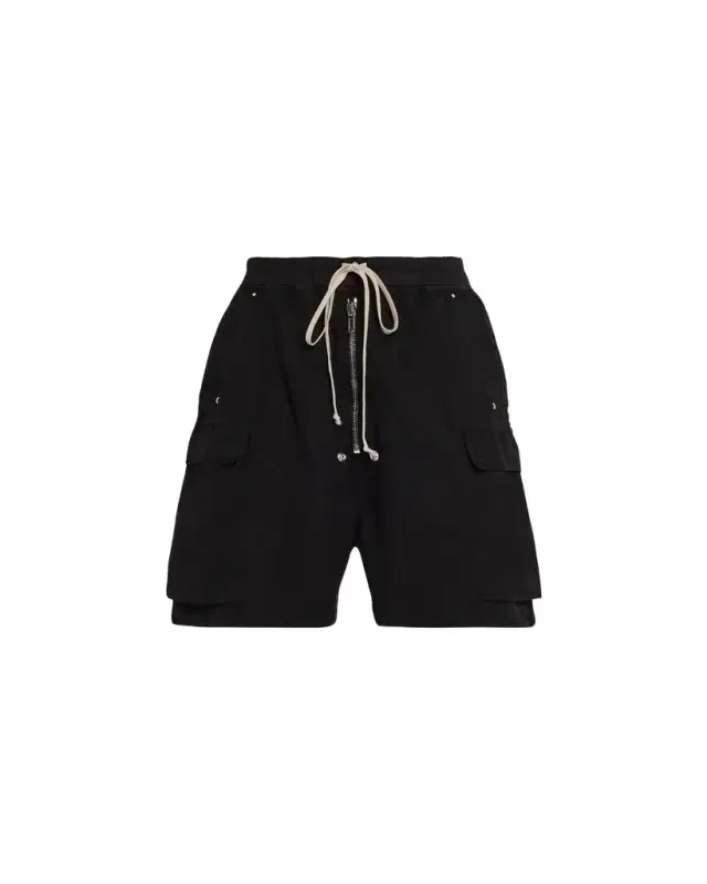 DRKSHDW RICK OWENS Men's Heavy Cotton Drawstring Cargo Shorts