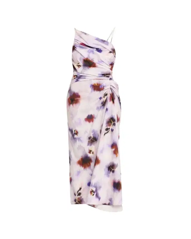 A.L.C. Juno Asymmetric Floral Midi Dress