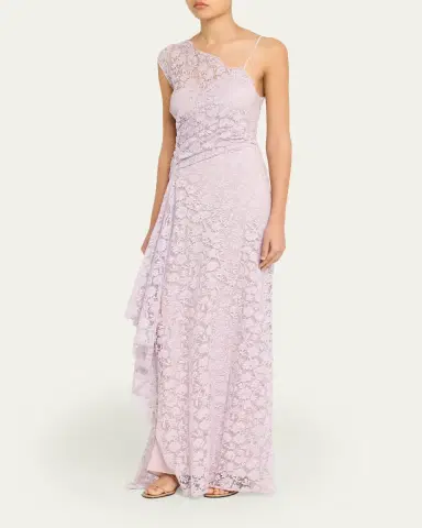 A.L.C. Gia Asymmetric Draped Lace Gown | Thumbnail 4 A.L.C. Gia Asymmetric Draped Lace Gown | Thumbnail 4