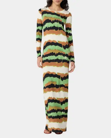 Diane von Furstenberg Robin Watercolor-Print Column Maxi Dress | Thumbnail 6