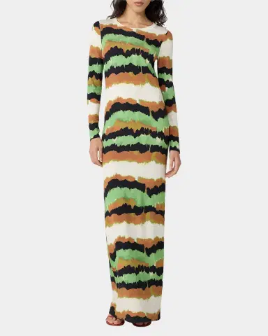Diane von Furstenberg Robin Watercolor-Print Column Maxi Dress | Thumbnail 8