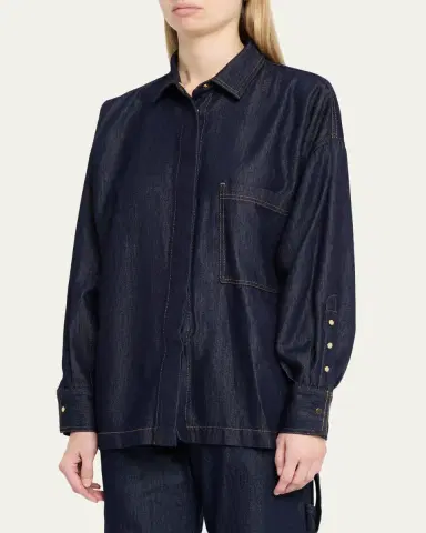 DARKPARK Jenny Tencel Denim Shirt | Thumbnail 4 DARKPARK Jenny Tencel Denim Shirt | Thumbnail 4