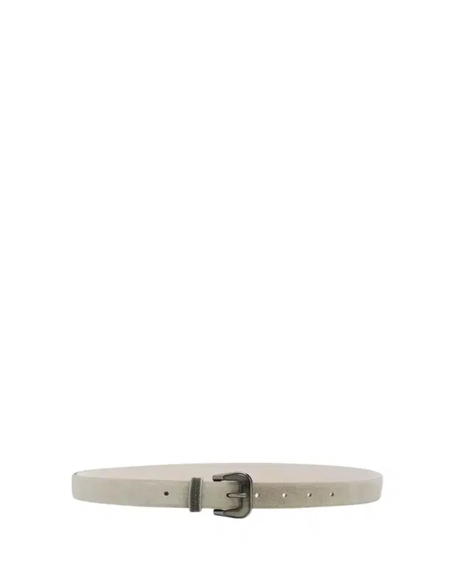 Suede Belt with Shiny Loop