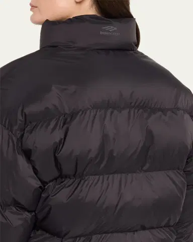 Balenciaga Faux Fur Reversible Nylon Puffer Jacket | Thumbnail 5