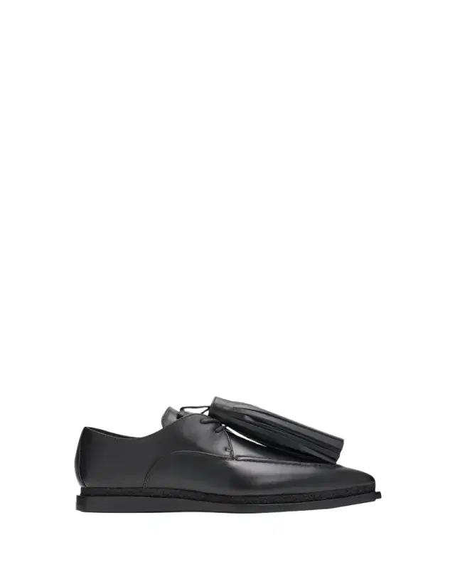 sacai Tassel Leather Pointed-Toe Moccasins