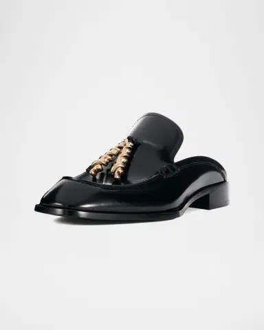Loewe Edge Leather Loafer Mules | Thumbnail 3 Loewe Edge Leather Loafer Mules | Thumbnail 3