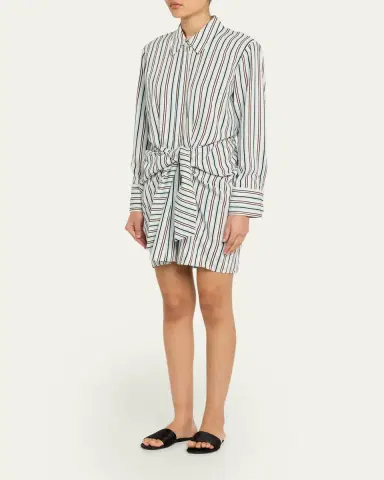 A.L.C. Mia Striped Mini Shirtdress | Thumbnail 4 A.L.C. Mia Striped Mini Shirtdress | Thumbnail 4