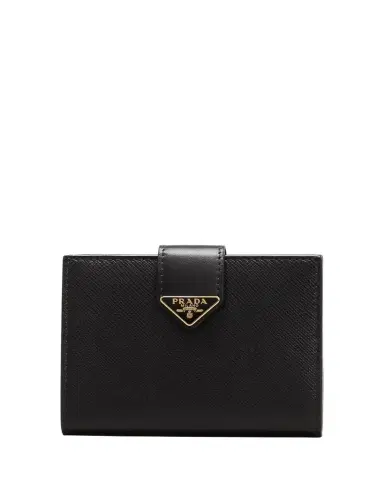 Prada Small Triangle Logo Flap Wallet | Thumbnail 1 Prada Small Triangle Logo Flap Wallet | Thumbnail 1
