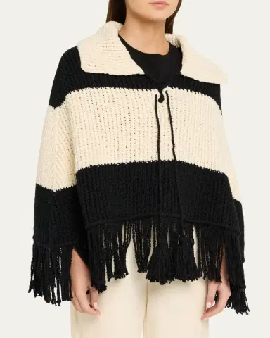 ALIX OF BOHEMIA Faune Knit Fringe Cape | Thumbnail 4