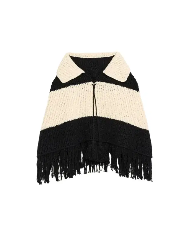 ALIX OF BOHEMIA Faune Knit Fringe Cape