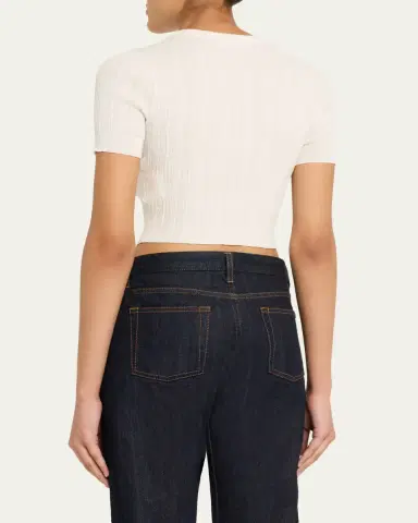 A.L.C. Lottie Textured Crop Cardigan | Thumbnail 3
