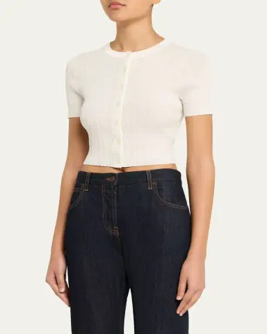 A.L.C. Lottie Textured Crop Cardigan | Thumbnail 4