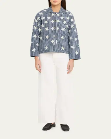 ALIX OF BOHEMIA Western Plaid Star Embroidered Jacket | Thumbnail 2 ALIX OF BOHEMIA Western Plaid Star Embroidered Jacket | Thumbnail 2