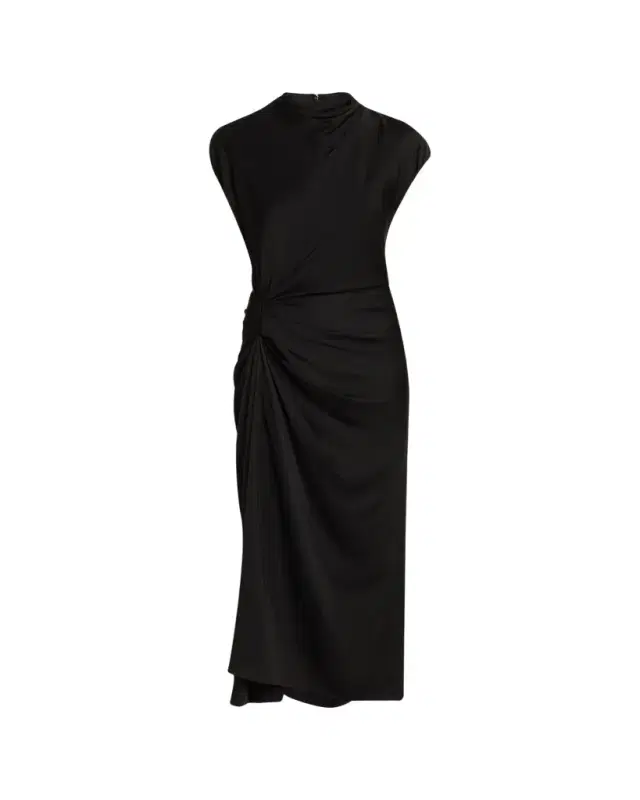 Alma Draped Satin Viscose Dress