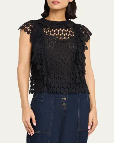 Ulla Johnson Daevy Lace Top | Thumbnail 4