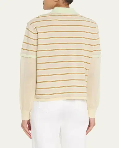 Guest In Residence Layered Stripe Cashmere Rugby Sweater | Thumbnail 3 Guest In Residence Layered Stripe Cashmere Rugby Sweater | Thumbnail 3