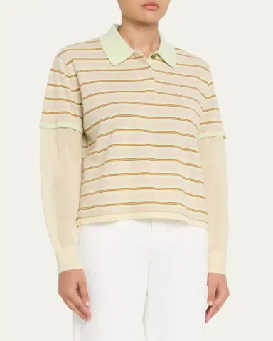 Guest In Residence Layered Stripe Cashmere Rugby Sweater | Thumbnail 4 Guest In Residence Layered Stripe Cashmere Rugby Sweater | Thumbnail 4