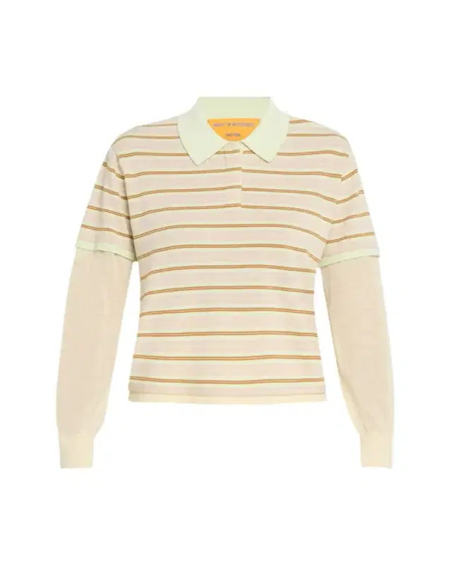 Guest in Residence Layered Stripe Cashmere Rugby Sweater