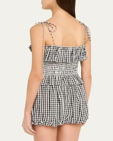 ALIX OF BOHEMIA Clara Gingham Seersucker Top | Thumbnail 3
