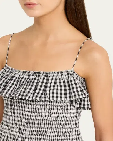 ALIX OF BOHEMIA Clara Gingham Seersucker Top | Thumbnail 5