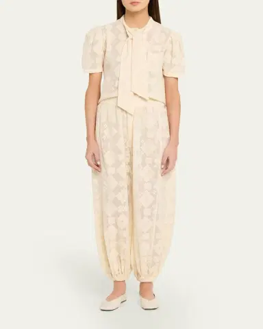 ALIX OF BOHEMIA Chance Eyelet Tie-Neck Top | Thumbnail 2 ALIX OF BOHEMIA Chance Eyelet Tie-Neck Top | Thumbnail 2