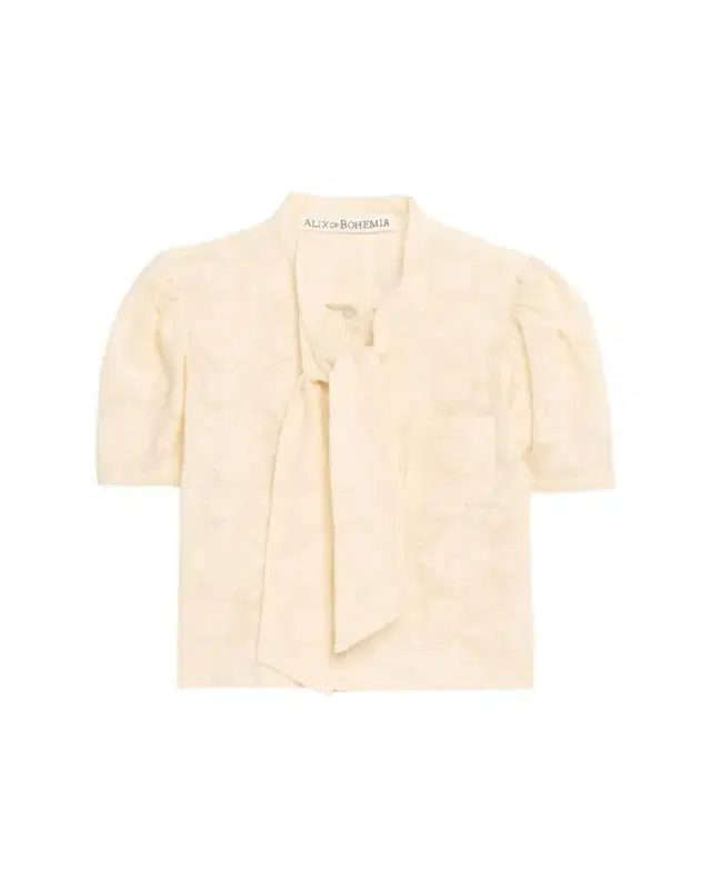 Alix of Bohemia Chance Eyelet Tie-Neck Top