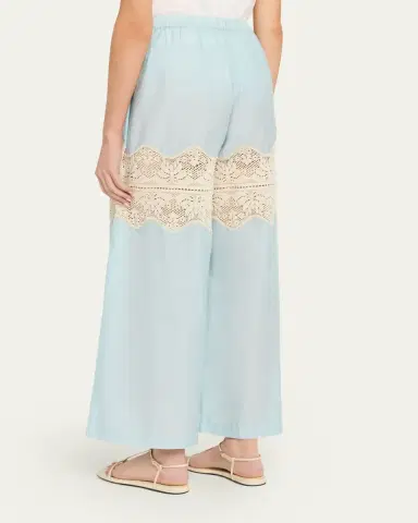 ALIX OF BOHEMIA Margie Wide-Leg Lace Panel Pants | Thumbnail 3 ALIX OF BOHEMIA Margie Wide-Leg Lace Panel Pants | Thumbnail 3