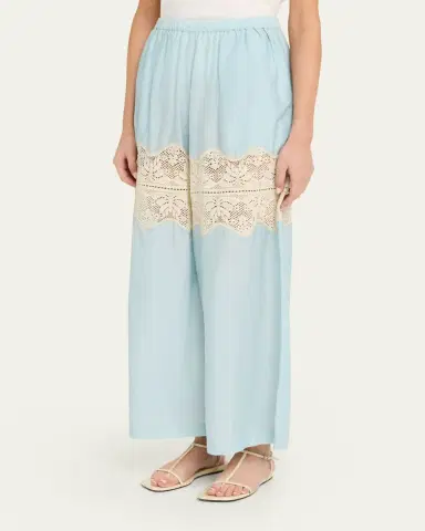 ALIX OF BOHEMIA Margie Wide-Leg Lace Panel Pants | Thumbnail 4 ALIX OF BOHEMIA Margie Wide-Leg Lace Panel Pants | Thumbnail 4