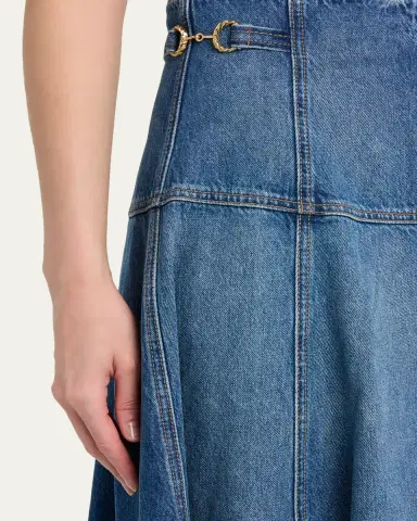 Ulla Johnson Brigette Denim Midi Skirt | Thumbnail 5 Ulla Johnson Brigette Denim Midi Skirt | Thumbnail 5