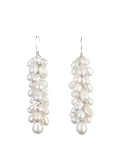 Presley Oldham Compost Drop Earrings with White Pearls | Thumbnail 1
