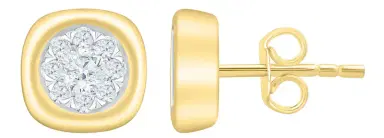 Wish Fine Jewelry 0.46ct Diamond 14K Gold Bezel Stud Earrings | Thumbnail 1 Wish Fine Jewelry 0.46ct Diamond 14K Gold Bezel Stud Earrings | Thumbnail 1