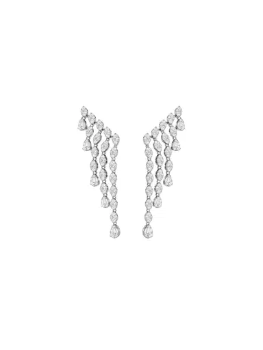 Wish Fine Jewelry 3.50ct Diamond 14K Gold Cascade Earrings | Thumbnail 2 Wish Fine Jewelry 3.50ct Diamond 14K Gold Cascade Earrings | Thumbnail 2