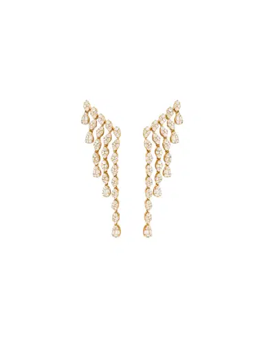 Wish Fine Jewelry 3.50ct Diamond 14K Gold Cascade Earrings | Thumbnail 1 Wish Fine Jewelry 3.50ct Diamond 14K Gold Cascade Earrings | Thumbnail 1