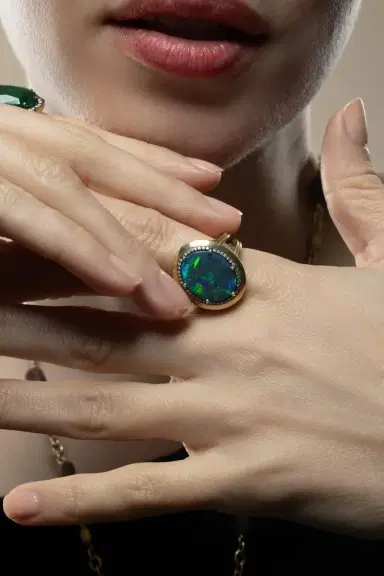 Sylva & Cie Black Opal RBC Ring | Thumbnail 4