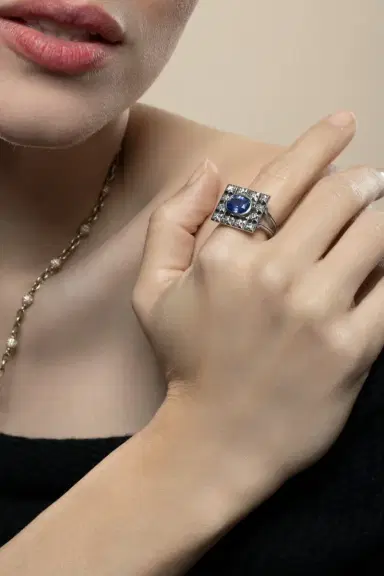 Sylva & Cie Diamond Ceylon Renee French Cut Ring | Thumbnail 4