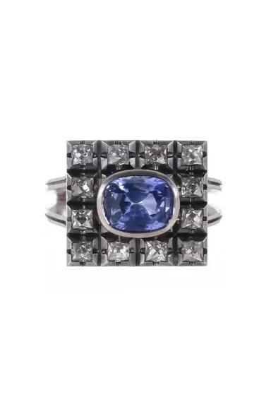 Sylva & Cie Diamond Ceylon Renee French Cut Ring | Thumbnail 1