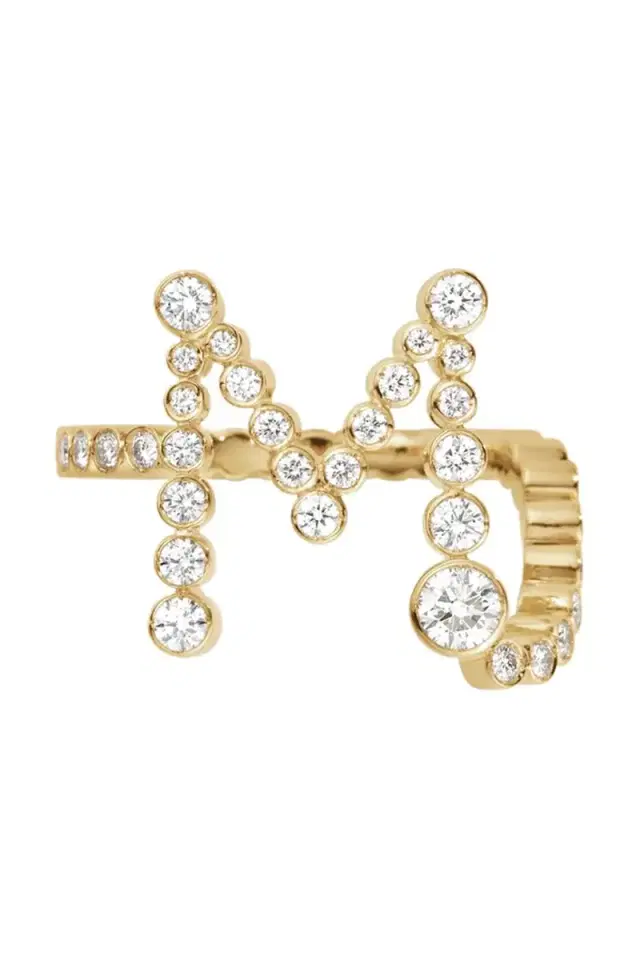 Sophie Bille Brahe Diamond Ensemble Letter Ring