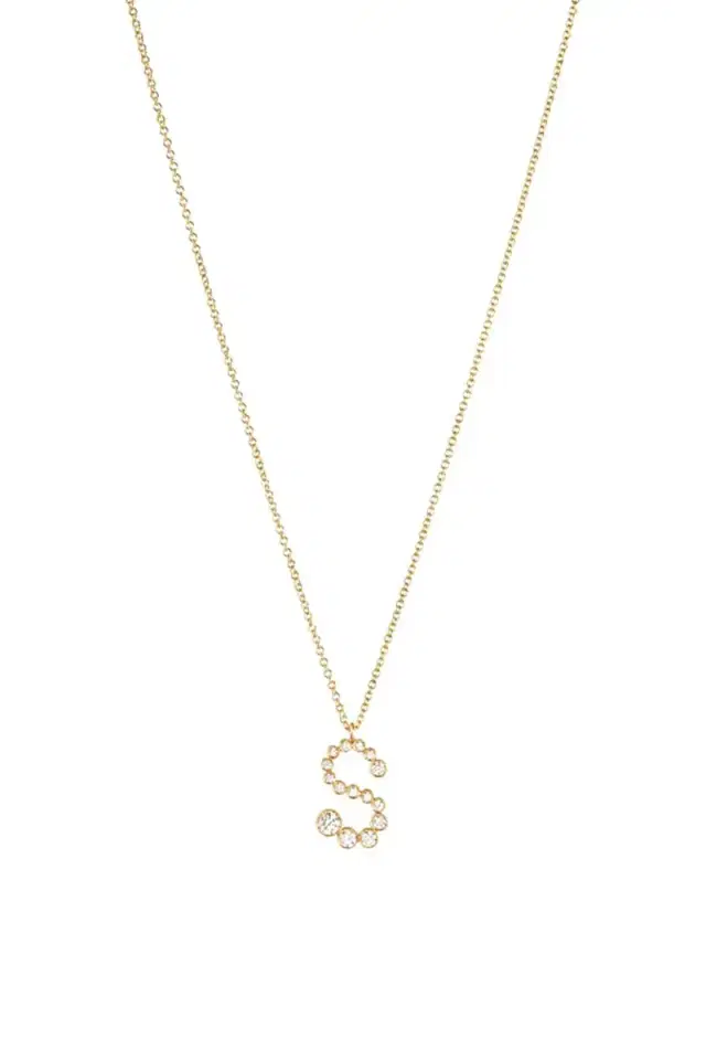 Sophie Bille Brahe Diamond Soprano Letter Necklace