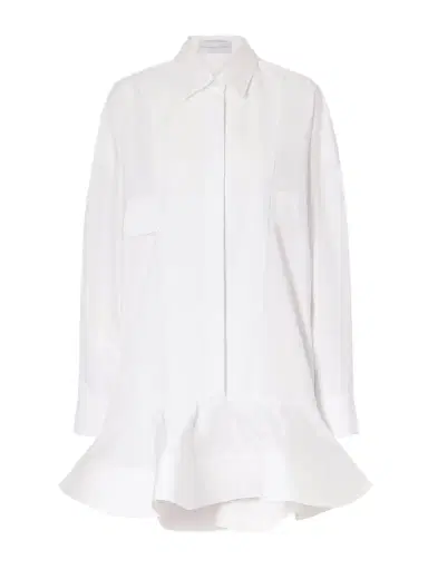 Stella McCartney Piqué-trimmed Cotton-poplin Mini Dress | Thumbnail 1 Stella McCartney Piqué-trimmed Cotton-poplin Mini Dress | Thumbnail 1