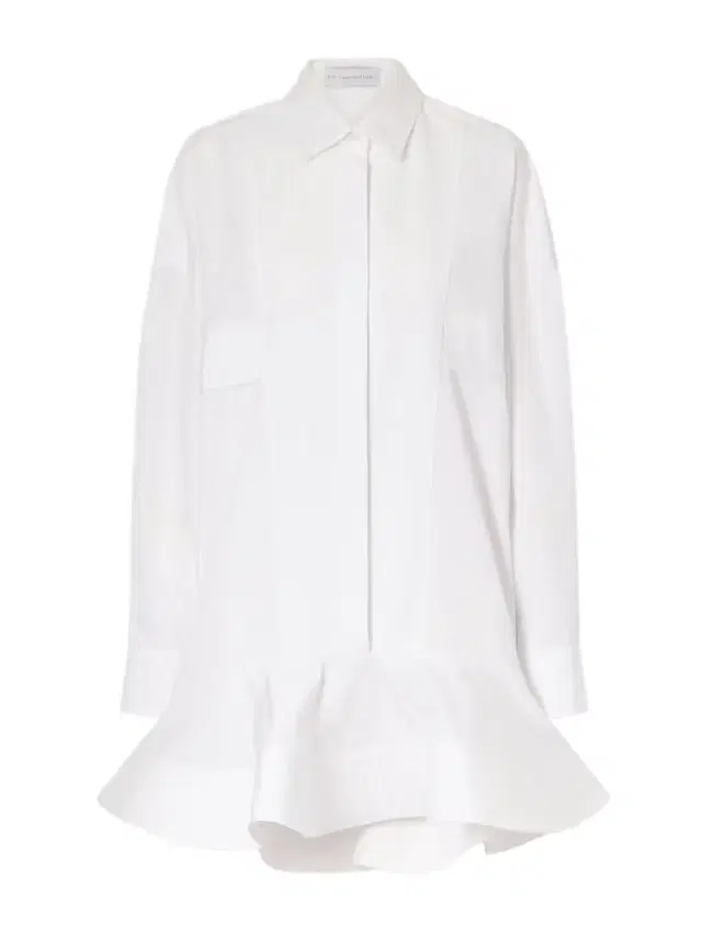 Piqué-trimmed Cotton-poplin Mini Dress