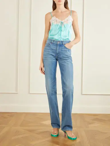 Chloé Junie Pvc-trimmed Satin Sandals | Thumbnail 4 Chloé Junie Pvc-trimmed Satin Sandals | Thumbnail 4