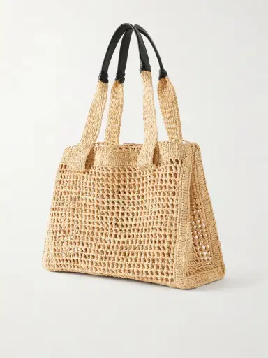 Chloé Embellished Leather-trimmed Raffia Tote Bag | Thumbnail 4 Chloé Embellished Leather-trimmed Raffia Tote Bag | Thumbnail 4